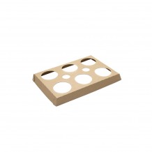 Σετ 20 Χάρτινοι δίσκοι με υποδοχές για 6 θήκες Tulip  29x19x2 5cm c215775