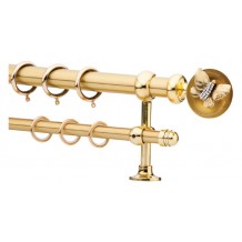 Κουρτινόξυλο 0.80-1.40m διπλό χρυσό με strass c21638