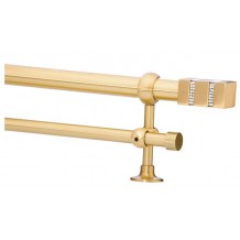 Κουρτινόξυλο 2.20-3.20m διπλό χρυσό με strass c21664 Κουρτινόξυλο 2.20-3.20m διπλό χρυσό με strass c21664