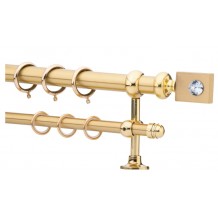Κουρτινόξυλο 0.80-1.40m διπλό χρυσό με swarovski c21674 Κουρτινόξυλο 0.80-1.40m διπλό χρυσό με swarovski c21674