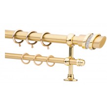 Κουρτινόξυλο 0.80-1.40m διπλό χρυσό με strass c21722 Κουρτινόξυλο 0.80-1.40m διπλό χρυσό με strass c21722