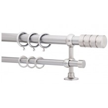 Κουρτινόξυλο 2.20-3.20m διπλό ασημί c21730 Κουρτινόξυλο 2.20-3.20m διπλό ασημί c21730