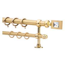 Κουρτινόξυλο 1.40-2.20m διπλό χρυσό με swarovski c21753 Κουρτινόξυλο 1.40-2.20m διπλό χρυσό με swarovski c21753