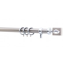 Κουρτινόξυλο 1.40-2.20m μονό ασημί με swarovski c21756 Κουρτινόξυλο 1.40-2.20m μονό ασημί με swarovski c21756