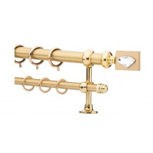 Κουρτινόξυλο 1.40-2.20m διπλό χρυσό με swarovski c21765 Κουρτινόξυλο 1.40-2.20m διπλό χρυσό με swarovski c21765
