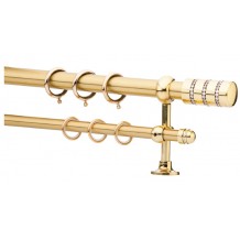 Κουρτινόξυλο 0.80-1.40m διπλό χρυσό με strass c21770 Κουρτινόξυλο 0.80-1.40m διπλό χρυσό με strass c21770