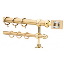 Κουρτινόξυλο 1.40-2.20m διπλό χρυσό με swarovski c21783 Κουρτινόξυλο 1.40-2.20m διπλό χρυσό με swarovski c21783