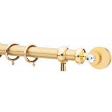 Κουρτινόξυλο 1.40-2.20m μονό χρυσό με swarovski c21804