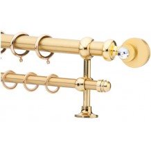 Κουρτινόξυλο 1.40-2.20m διπλό χρυσό με swarovski c21807 Κουρτινόξυλο 1.40-2.20m διπλό χρυσό με swarovski c21807
