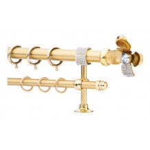 Κουρτινόξυλο 0.80-1.40m διπλό χρυσό με strass c21818 Κουρτινόξυλο 0.80-1.40m διπλό χρυσό με strass c21818