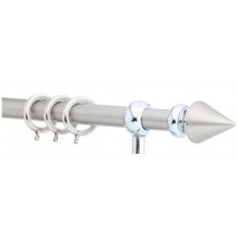 Κουρτινόξυλο 0.80-1.40m μονό ασημί c21845