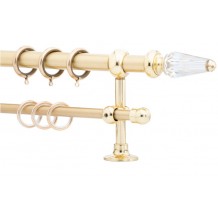 Κουρτινόξυλο 1.40-2.20m διπλό χρυσό με swarovski c21879 Κουρτινόξυλο 1.40-2.20m διπλό χρυσό με swarovski c21879