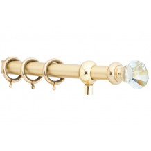 Κουρτινόξυλο 2.20-3.20m μονό χρυσό με swarovski c21901