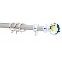 Κουρτινόξυλο 1.40-2.20m μονό ασημί με swarovski c21906 Κουρτινόξυλο 1.40-2.20m μονό ασημί με swarovski c21906