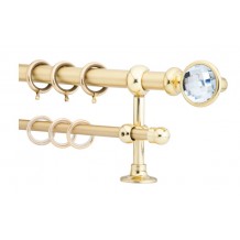 Κουρτινόξυλο 0.80-1.40m διπλό χρυσό με swarovski c21914 Κουρτινόξυλο 0.80-1.40m διπλό χρυσό με swarovski c21914