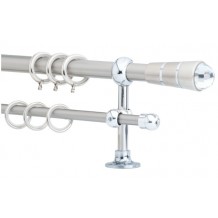 Κουρτινόξυλο 2.20-3.20m διπλό ασημί με swarovski c21934 Κουρτινόξυλο 2.20-3.20m διπλό ασημί με swarovski c21934