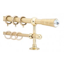 Κουρτινόξυλο 0.80-1.40m διπλό χρυσό με swarovski c21938 Κουρτινόξυλο 0.80-1.40m διπλό χρυσό με swarovski c21938