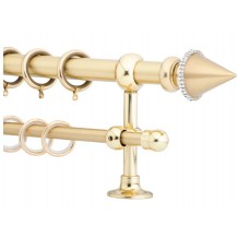 Κουρτινόξυλο 0.80-1.40m διπλό χρυσό με strass c21950 Κουρτινόξυλο 0.80-1.40m διπλό χρυσό με strass c21950