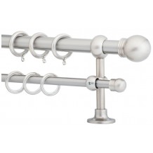 Κουρτινόξυλο 2.20-3.20m διπλό ασημί c21958 Κουρτινόξυλο 2.20-3.20m διπλό ασημί c21958