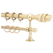 Κουρτινόξυλο 0.80-1.40m διπλό χρυσό με strass c21986 Κουρτινόξυλο 0.80-1.40m διπλό χρυσό με strass c21986