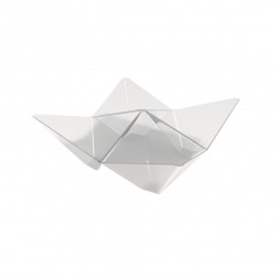 Σετ 25 Πλαστικά μπωλ Origami διάφανα 13x13cm  c220328
