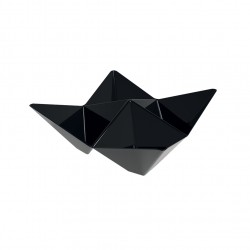 Σετ 25 Πλαστικά μπωλ Origami μαύρα 13x13cm  c220329