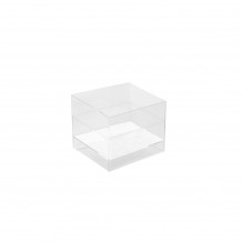 Σετ 15  Πλαστικά ποτηράκια  μπωλάκια CUBE  διαφανές 4 6x4 6cm c220344 