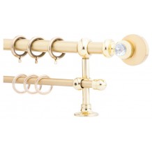Κουρτινόξυλο 1.40-2.20m διπλό χρυσό με swarovski c22332 Κουρτινόξυλο 1.40-2.20m διπλό χρυσό με swarovski c22332