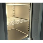Inox μονό ψυγείο συντήρησης με γυάλινη πόρτα id