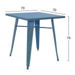 Τραπέζι μεταλλικό σε χρώμα μπλε πατίνα c22816