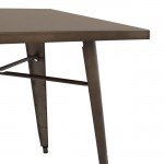 Τραπέζι μεταλλικό σε χρώμα rusty c22818