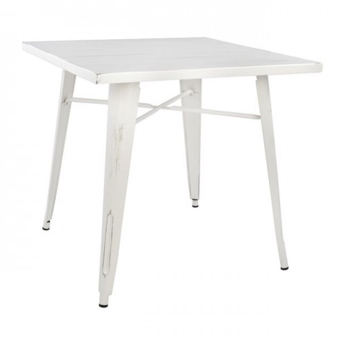 Τραπέζι μεταλλικό σε χρώμα λευκή πατίνα c22820