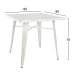 Τραπέζι μεταλλικό σε χρώμα λευκή πατίνα c22820