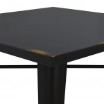 Τραπέζι μεταλλικό σε χρώμα μαύρη πατίνα 80Χ80 c22822