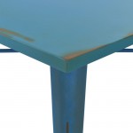 Τραπέζι μεταλλικό σε χρώμα μπλε πατίνα 80Χ80 c22824