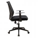 Καρέκλα γραφείου διευθυντή Ghost pakoworld με ύφασμα mesh χρώμα μαύρο c237214