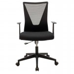 Καρέκλα γραφείου διευθυντή Ghost pakoworld με ύφασμα mesh χρώμα μαύρο c237214
