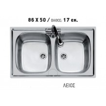 Νεροχύτης inox ένθετος λείος 86*50 Σ17Γ Νεροχύτης inox ένθετος λείος 86*50 Σ17Γ