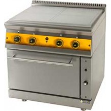 Ηλεκτρική κουζίνα 4 εστιών με ενιαία πλάκα και φούρνο Ηλεκτρική κουζίνα 4 εστιών με ενιαία πλάκα και φούρνο