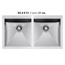 Νεροχύτης inox ένθετος αθόρυβος 80.4*51 Σ29Β Νεροχύτης inox ένθετος αθόρυβος 80.4*51 Σ29Β