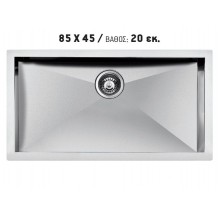 Νεροχύτης inox υποκαθήμενος αθόρυβος 85*45 Σ31Γ Νεροχύτης inox υποκαθήμενος αθόρυβος 85*45 Σ31Γ