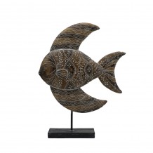 GOURAMI ΔΙΑΚΟΣΜΗΤΙΚΟ ΨΑΡΙ POLYRESIN ΚΑΦΕ 26 1x6xY33cm c250409