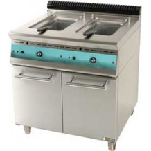 Διπλή φριτέζα αερίου με ερμάριο 30 λίτρων Διπλή φριτέζα αερίου με ερμάριο 30 λίτρων