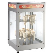 Ηλεκτρική βιτρίνα περιστρεφόμενη για πίτσα χωνάκι