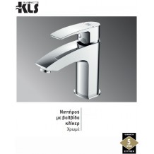 Μπαταρία νιπτήρα βαλβίδα κλίκερ χρώμιο Μ19Α