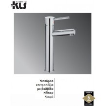 Μπαταρία νιπτήρα επιτραπέζια βαλβίδα κλίκερ χρώμιο Μ25Β