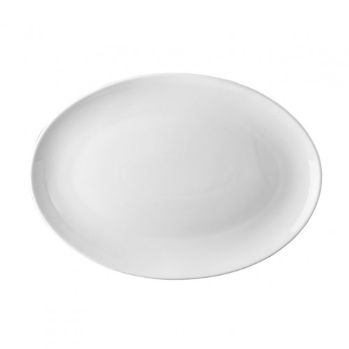 Πιάτο Οβαλ πορσελάνης  λευκό Σειρά VECTOR  36cm c271634