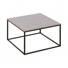 TEXAS Τρ Σαλονιού 80x80x45cm Mdf Μάρμαρο Βαφή Μαύρη c284567