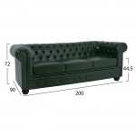 ΚΑΝΑΠΕΣ 3ΘΕΣΙΟΣ T CHESTERFIELD HM3009 08 ΤΕΧΝΟΔΕΡΜΑ ΚΥΠΑΡΙΣΣΙ c287189