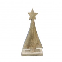 NATALE 1 ΧΡΙΣΤΟΥΓΕΝΝΙΑΤΙΚΟ ΔΕΝΤΡΟ ΞΥΛΟ ΓΚΡΙ 30x14xΥ2cm c289811